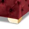 Baxton Studio Avara Velvet Upholstered Gold Finished Tufted Bench Ottoman 154-9367 - alternate 5